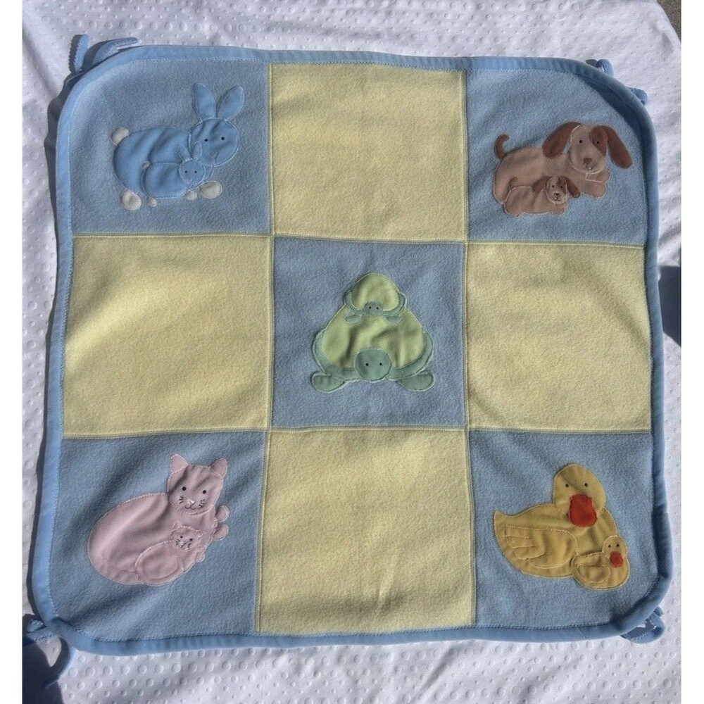 Crib Baby Blanket North American Bear Co Momma & Babies 2002 Pastels Animals